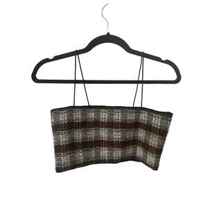 Urban Outfitters crop top plaid‎ bandeau